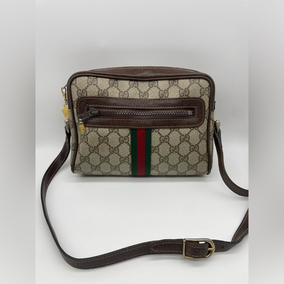 Gucci Handbags - Gucci PVC Leather SherryLine Sling/Crossbody Bag